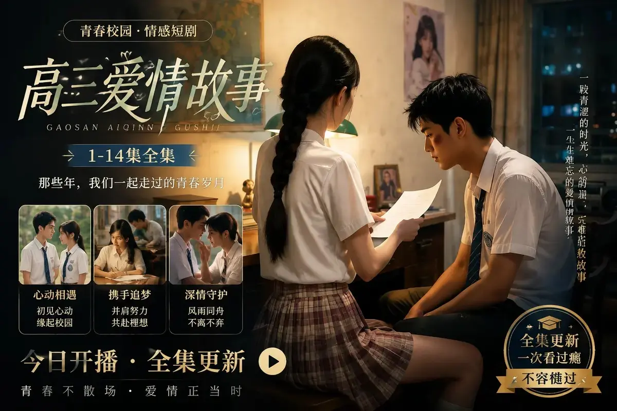 黄果魔改AI短剧系列《高三爱情故事》全集高清在线观看-蓝光修复中字版免费播放-无删减全程高能无尿点-百度网盘资源直链